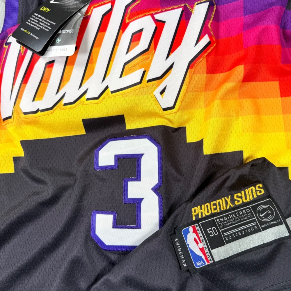 New Nike Phoenix Suns Jersey Mens Size 50 Chris Paul The Valley Black NWT